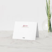 Doop van nichtje duif op roze kaart (Achterkant)