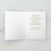 Doop Verjaardag Aangepaste Naam Gouden Kruis Kaart (Binnen)