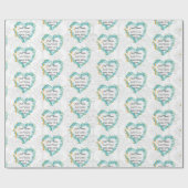 Doop Voeg naam & datum Cross Dove Vergeet me notit Cadeaupapier (Vlak)