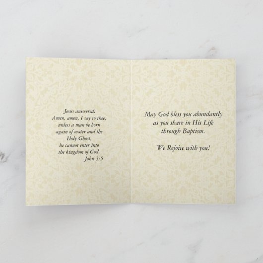 DOOP VOLWASSEN Heilig Hart van Jezus met lam Kaart (Binnen)