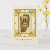 DOOP VOLWASSEN Heilig Hart van Jezus met lam Kaart (Gele Bloem)