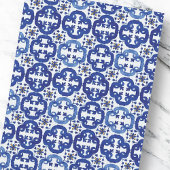 Doop voor haar blauw-witte mediterrane Tegels Kaart