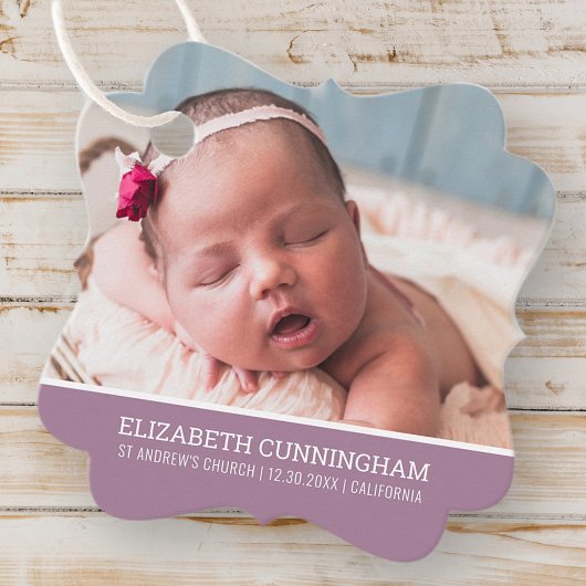 Doop voor haar | Eenvoudige typografie aangepaste  Bedankjes Labels