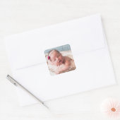 Doop voor haar | Modern eenvoudig Lijst aangepaste Vierkante Sticker (Envelop)