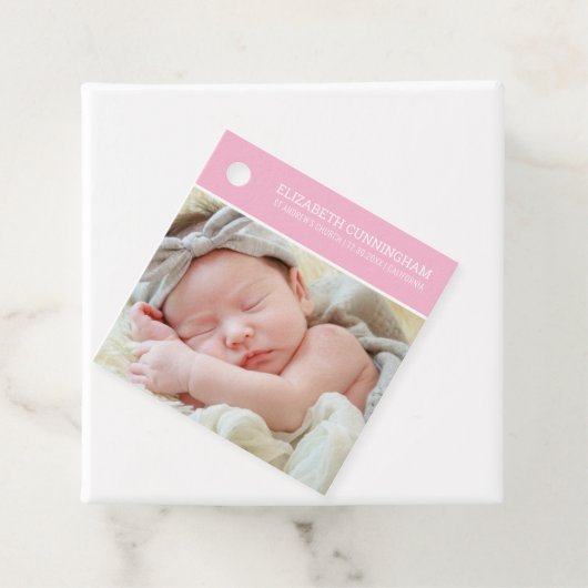 Doop voor haar | Moderne eenvoudige aangepaste fot Bedankjes Labels (In situ)