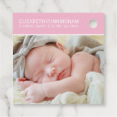 Doop voor haar | Moderne eenvoudige aangepaste fot Bedankjes Labels (Achterkant)