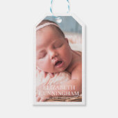 Doop voor haar | Moderne en eenvoudige foto Cadeaulabel (Voorkant)