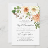 Doop voor haar Waterverf Floral Custom Photo Save The Date (Achterkant)