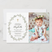 Doop voor haar Waterverf groen gebladerte Kaart (Voorkant)