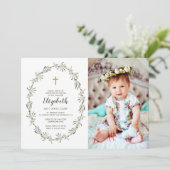 Doop voor haar Waterverf groen gebladerte Kaart (Staand voorkant)