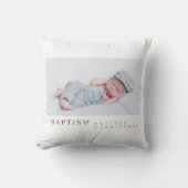 Doop Voor Hem Modern Minimalistisch Aangepaste Fot Kussen (Voorkant)