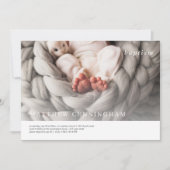 Doop voor hem | Moderne eenvoudige elegante foto Kaart (Voorkant)