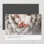 Doop voor hem | Moderne eenvoudige elegante foto Kaart (Voorkant / Achterkant)