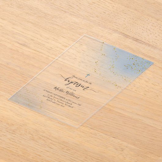 Doop waterverf faux glitter acryl uitnodigingen (Laagn)