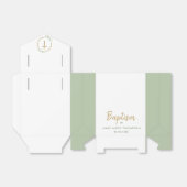 Doop Waterverf Groene krans gouden kruis Custom Bedankdoosjes (Uitgevouwen)