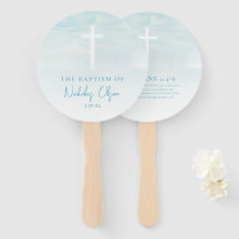 Doop Waterverf Pastel Blauwe Hand Fans