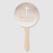 Doop Waterverf Pastel Paarse Neutral Hand Fans Handwaaier (Achterkant)