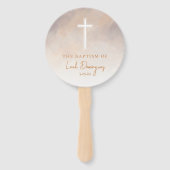 Doop Waterverf Pastel Paarse Neutral Hand Fans Handwaaier (Voorkant)