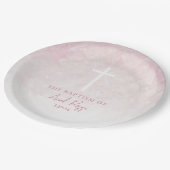 Doop Waterverf Pastel Roze Papier Borden Papieren Bordje (Gekanteld)