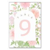 Doop waterverf roze bloemen kaart (Achterkant)