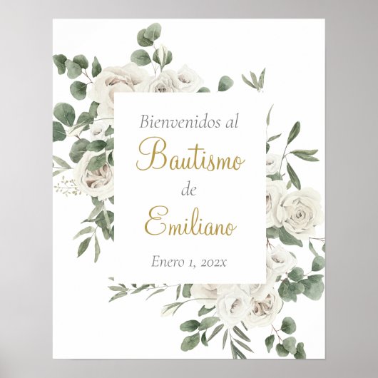 Doop welkomstbord in het Spaans Poster (Voorkant)