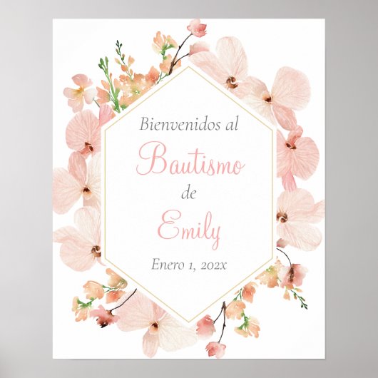 Doop welkomstbord in het Spaans Poster (Voorkant)