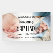 Doop Welkomstbord Kinder fotocollage Spandoek (Horizontaal)