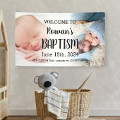 Doop Welkomstbord Kinder fotocollage Spandoek