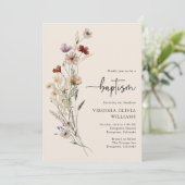 Doop Wildbloemen Kaart (Staand voorkant)