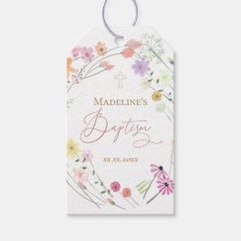 Doop wilde bloemen cadeau labels cadeaulabel