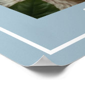 Doop Wit Kruis Dusty Blauw 1 Foto Welkom Poster (Hoek)