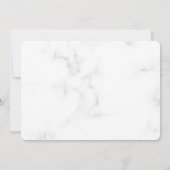 Doop Wit Marmer Goud Kruis Script Foto Meisje Kaart (Achterkant)