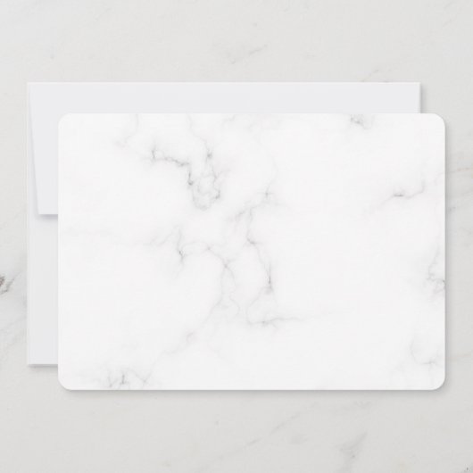 Doop Wit Marmer Goud Kruis Script Foto Meisje Kaart (Achterkant)