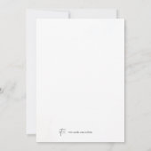 Doop Witte Bloemen Kruis en Bijbel Jongens Kaart (Achterkant)