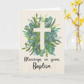 Doop zegeningen voor een jongen kaart (Gele Bloem)