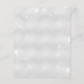 Doop Zilver Blauw Glitter Jongen Kruis Uitnodiging (Achterkant)