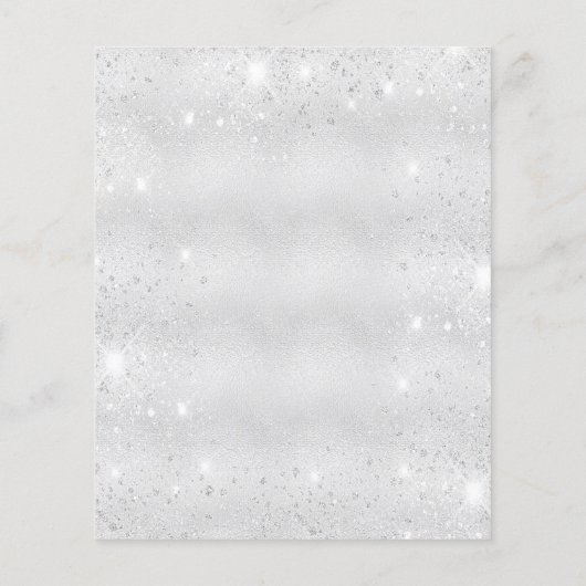 Doop Zilver Blauw Glitter Jongen Kruis Uitnodiging (Achterkant)