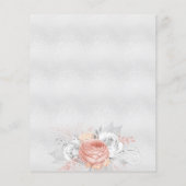 Doop zilver roos gouden meisje budget uitnodiging (Achterkant)