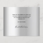 Doop Zilveren foto jongen dank je kaart (Achterkant)