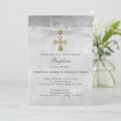 Doop Zilveren Rozen Kaart (Staand voorkant)