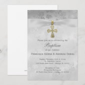 Doop Zilveren Rozen Kaart (Voorkant / Achterkant)