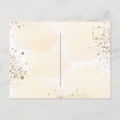 Doop zonnebloemen eucalyptus gouden glitter uitnodiging briefkaart (Achterkant)