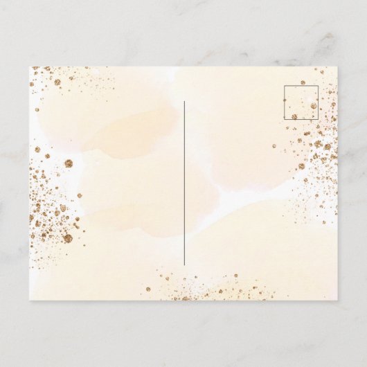 Doop zonnebloemen eucalyptus gouden glitter uitnodiging briefkaart (Achterkant)