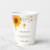 Doop zonnebloemen eucalyptus papieren bekers (Voorkant)