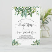 Doopaankondiging Groen Gender Neutraal Kaart (Staand voorkant)