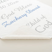 doopbaby jongen blauw rammelaar medium sherpa deken (3/4)