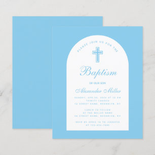 Doopboog Budget Uitnodiging Baby Blue Boy