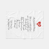 Doopcadeau / Doopcadeau aan petekind, Fleece Deken (Voorkant (Horizontaal))