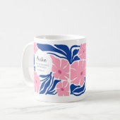 Doopcadeau Roze Blauw Abstract Bloemen JW Mok (Voorkant links)