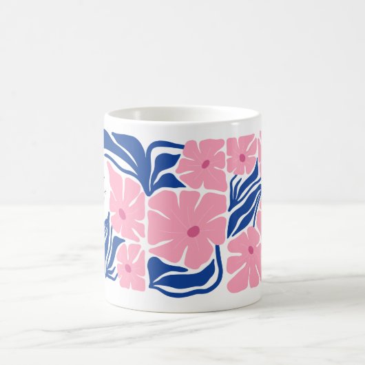 Doopcadeau Roze Blauw Abstract Bloemen JW Mok (Center)
